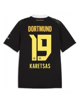 Moški Nogometna dresi replika Borussia Dortmund Konstantinos Karetsas #19 Gostujoči 2026-27 Kratek rokav Moški Nogometna dresi replika Borussia Dortmund Konstantinos Karetsas #19 Gostujoči 2026-27 Kratek rokav
